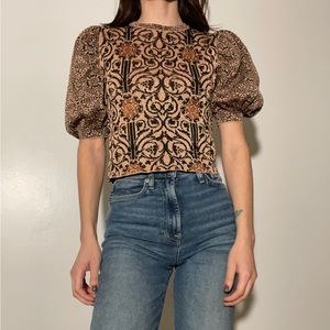Zara shirt size S color brown with black design